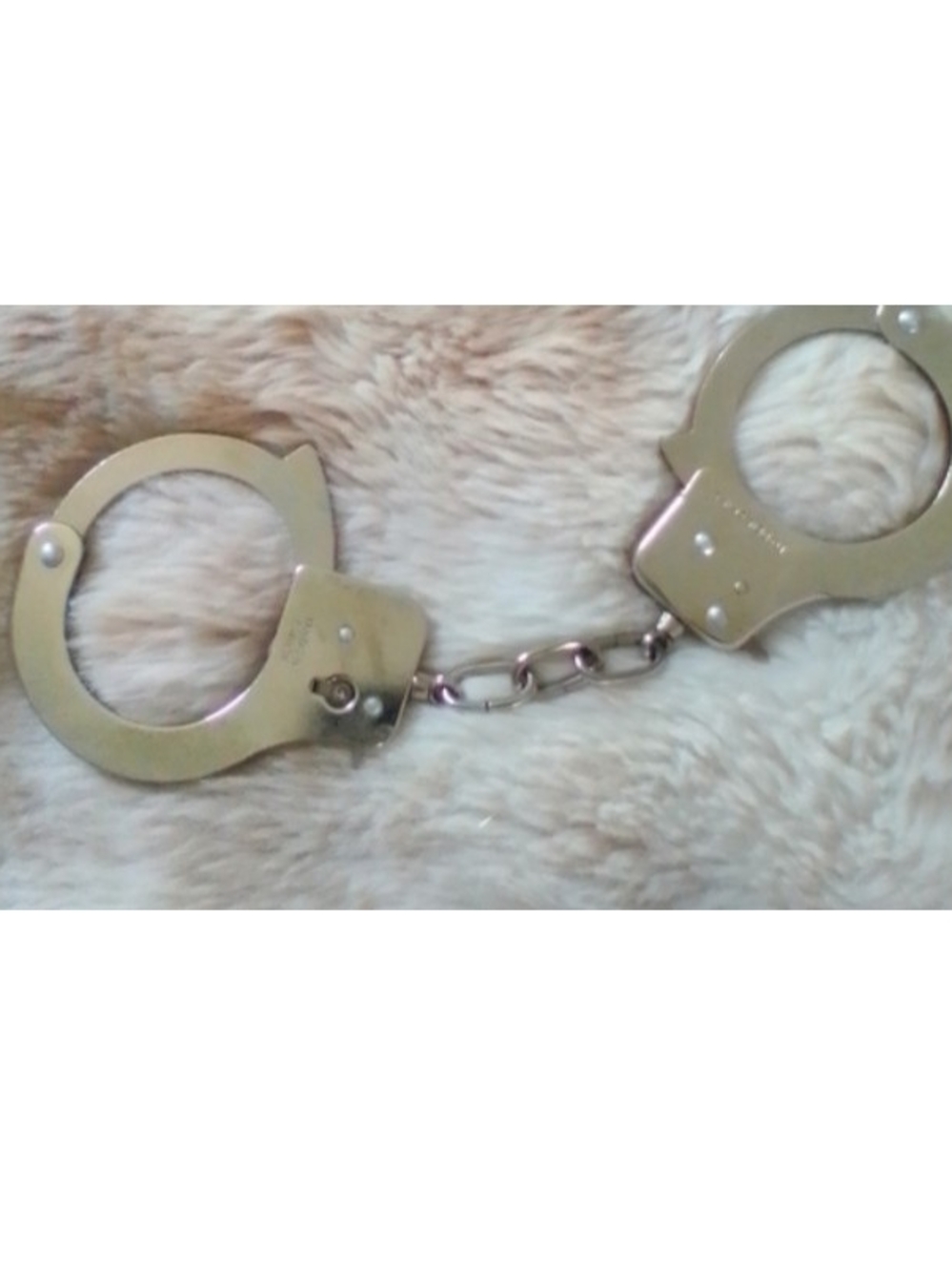 Silver-Tone Metal Handcuffs